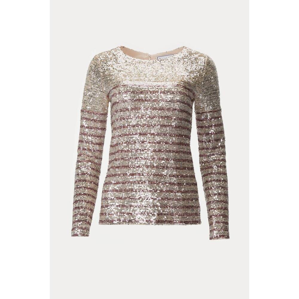 NEW IN THE MOOD FOR LOVE elise top in silver/burgundy
